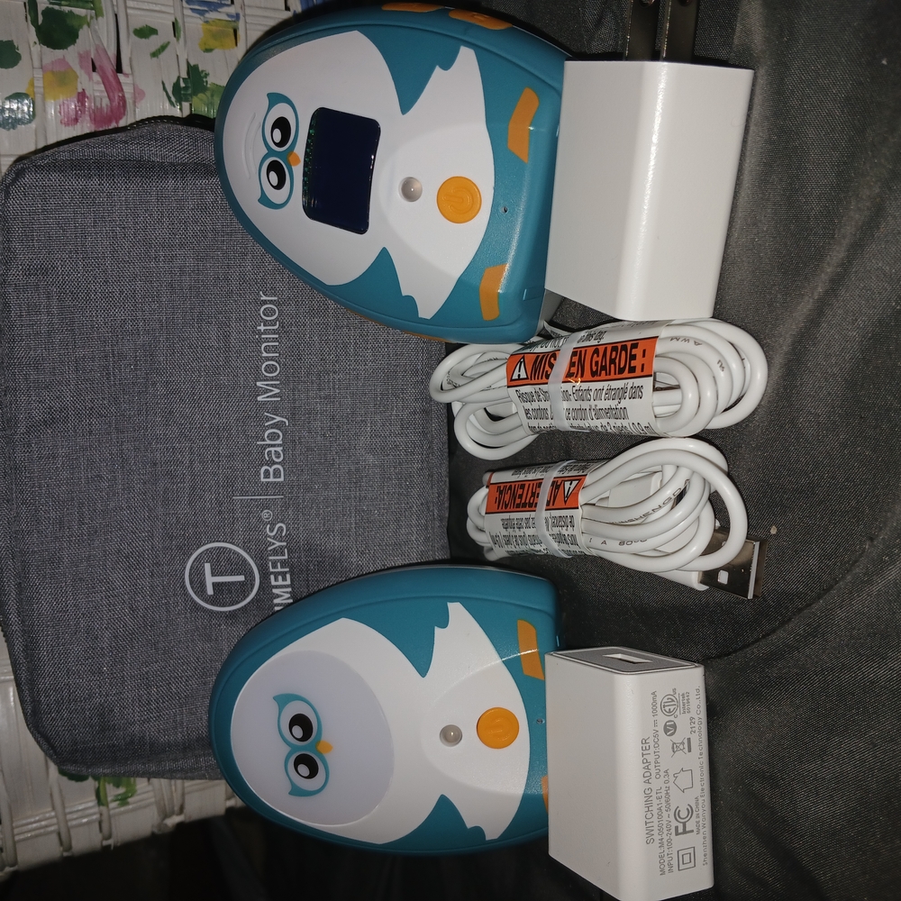 Time Flys Blue and White Baby Monitor Set BNWT